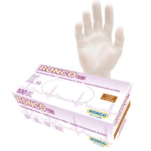 RONCO VE2 Vinyl Clear Examination Glove Powder Free X-Small 100x10